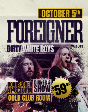 Foreigner Tribute Dinner and Show